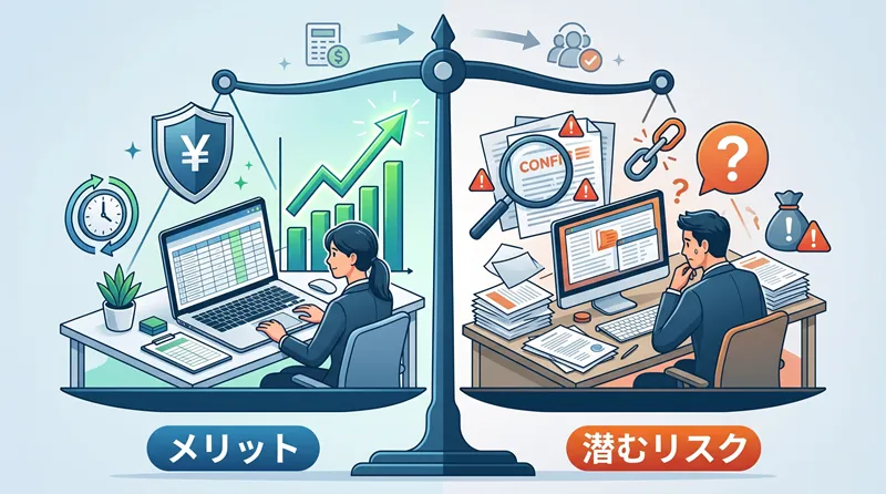 経理アウトソーシング導入のメリットと潜むリスク